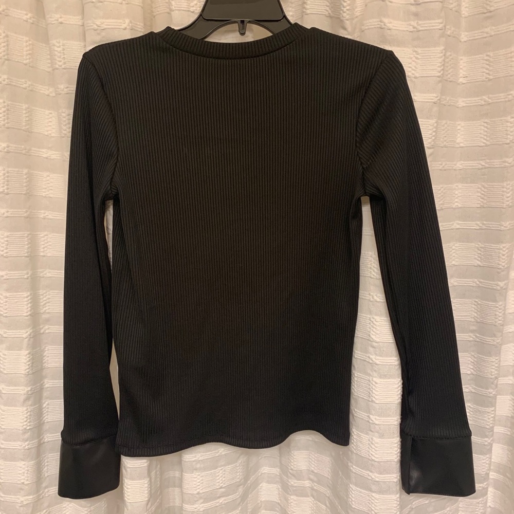 Zara black long sleeve top